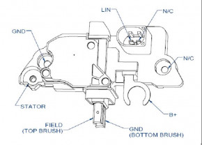 Regler für Lichtmaschinen der 0124325...-Serie Bosch 1986AE0132 F00M144150 F00M145323 F00M145380 F00M145665 F00M145698 F00M485270 14 Volt Original Bosch